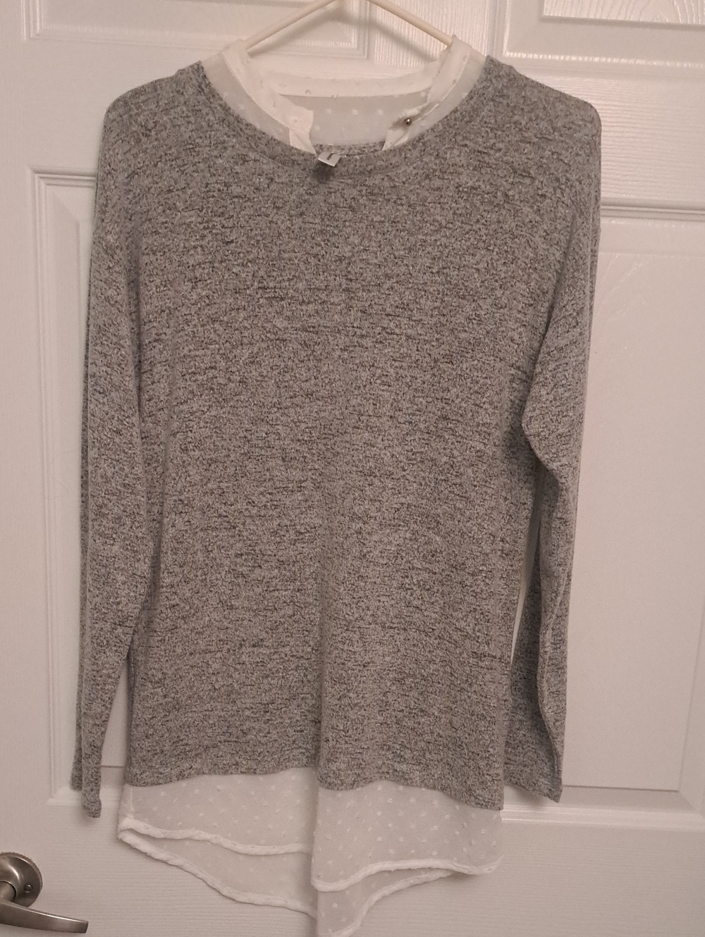 Soya Concept XS Grey Layered Lightweight Sweater Like New Soft Stretchy